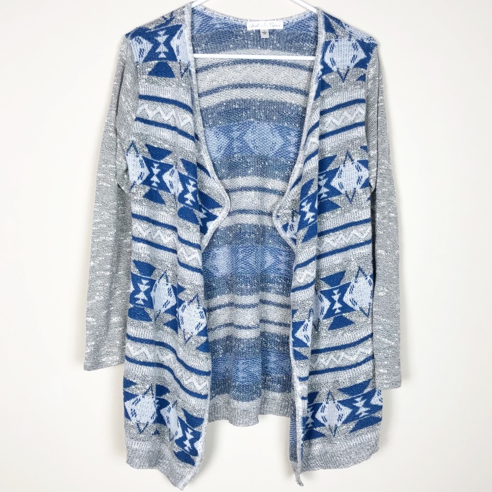 Knitworks Aztec Print Oversized Open Cardigan